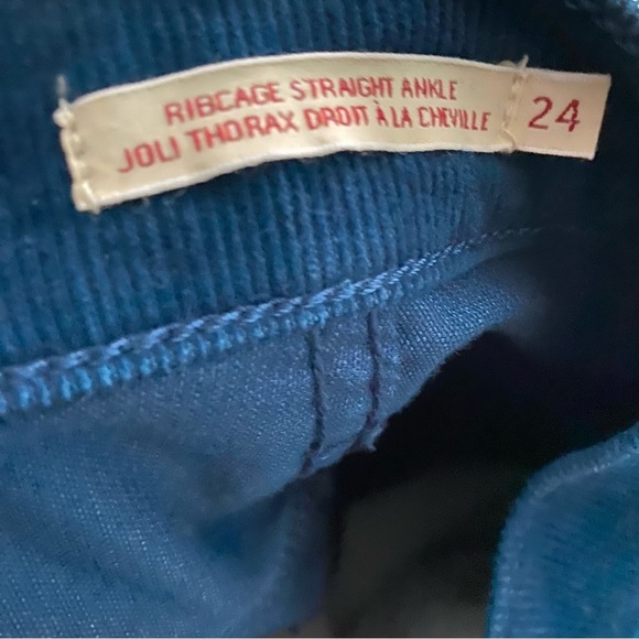 Levis Ribcage Straight Ankle Corduroy Pants in Blue - Picture 8 of 8